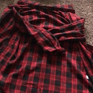 SHEIN Red & Black Flannel